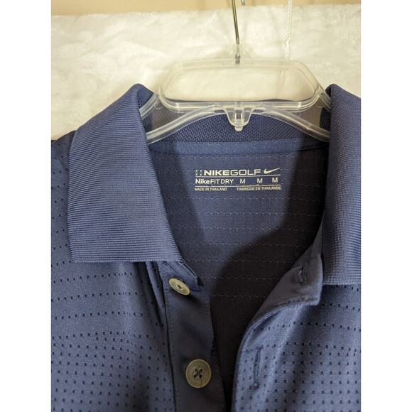 Nike Golf Drifit polo shirt Mens Medium Muted BlueCh42"Length 29"Shoulder-Hem - Picture 2 of 12